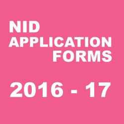 NID 2016 - NID APPLICATION FORMS 2016-17
